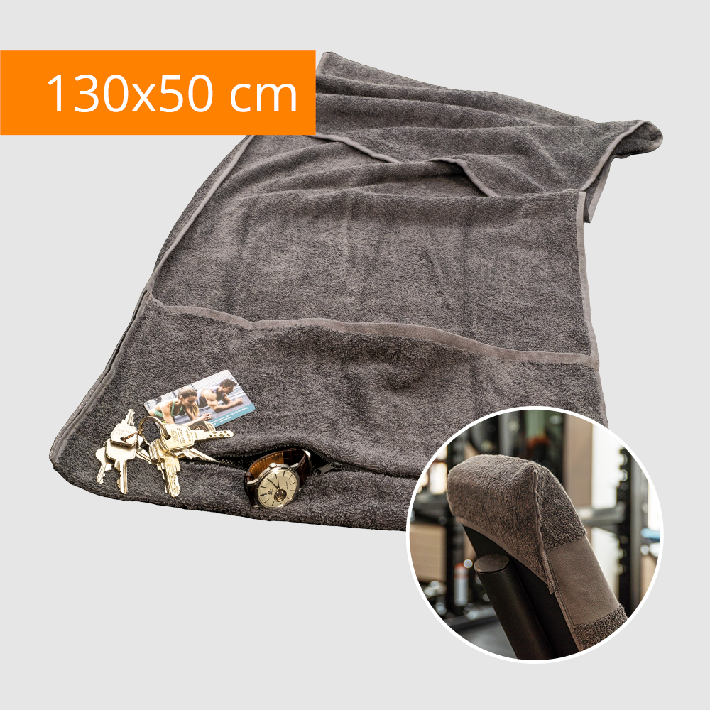 130x50cm - Fitnesshandtuch mit Umschlag 130x50cm - Fitnesshandtuch mit Umschlag